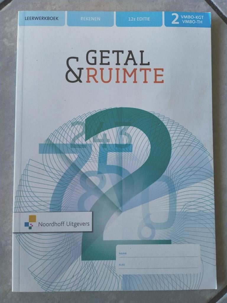 Getal en Ruimte deel 2 leerwerkboek rekenen vmbo kgt/th, Boeken, Ophalen of Verzenden, Nieuw, VMBO, Overige vakken