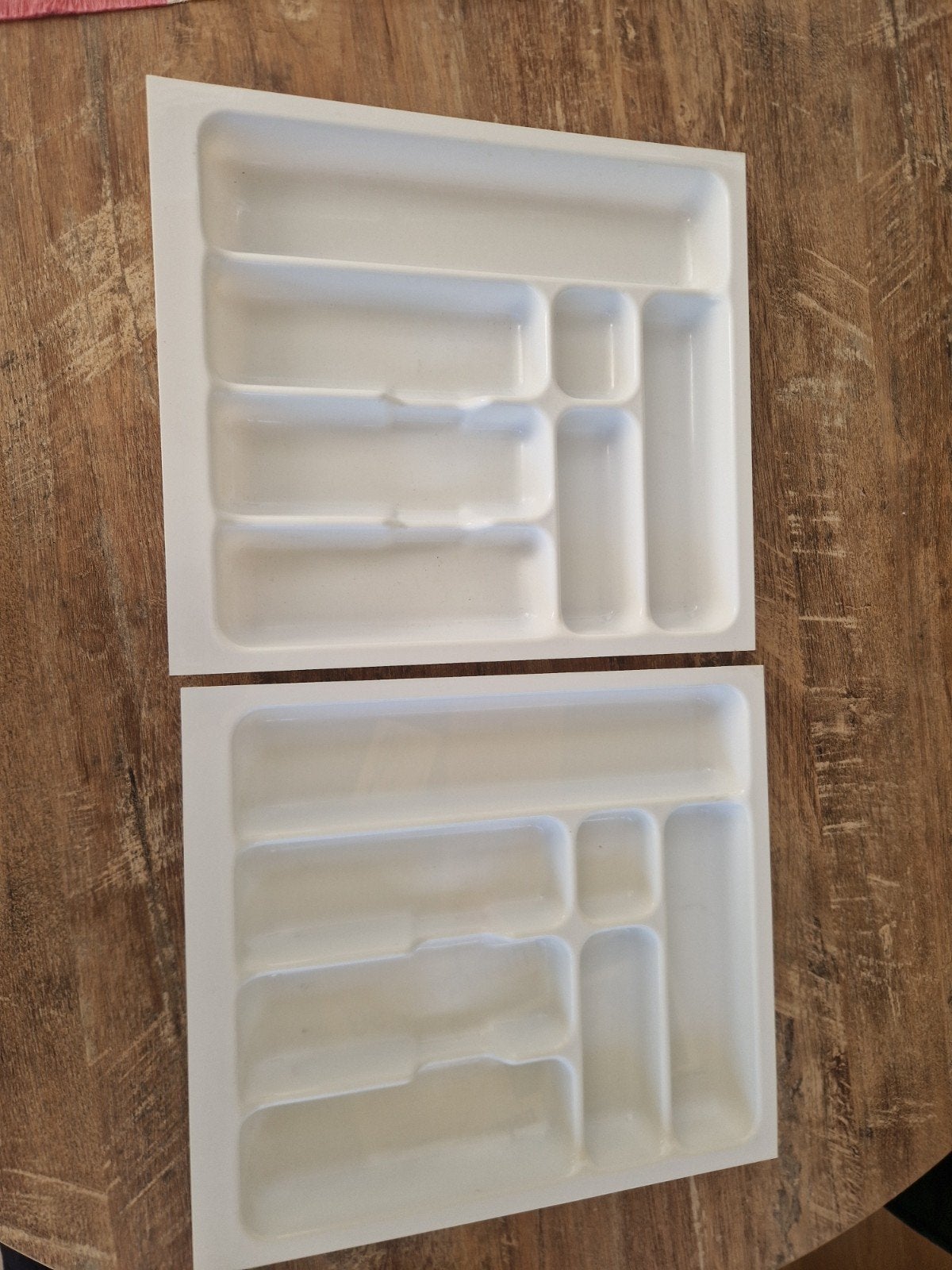 2x Bestekindeling 42 x 47,5 cm - Wit Kunststof, Huis en Inrichting, Keuken | Bestek, Ophalen, Gebruikt, Kunststof, Overige typen