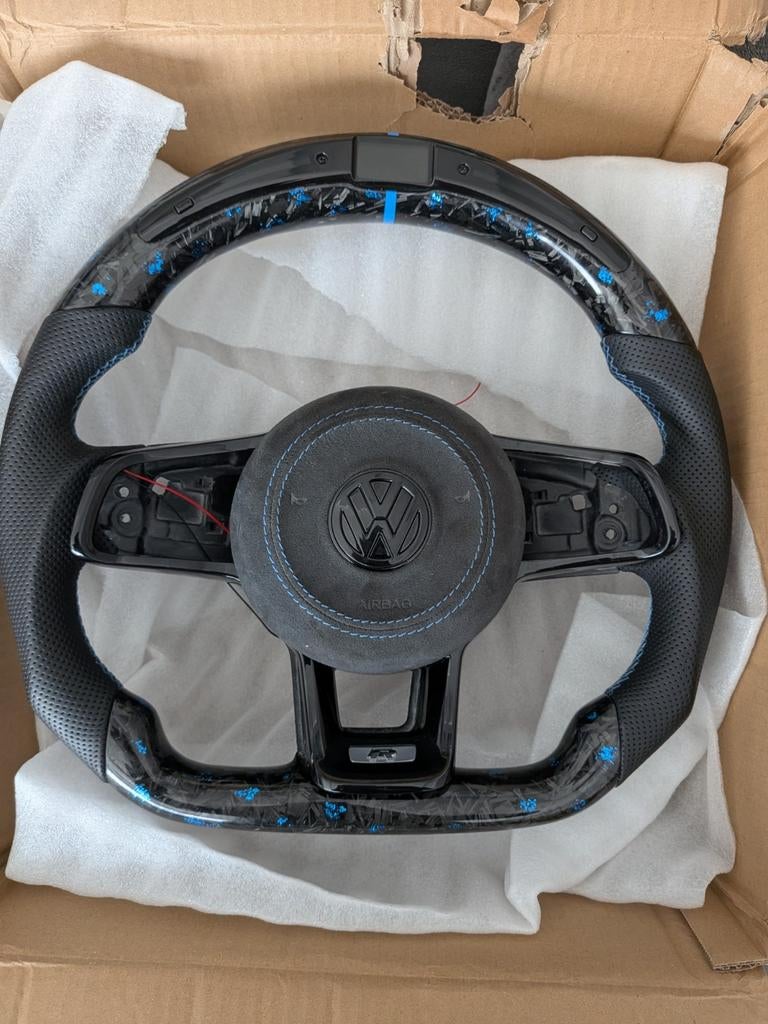 Golf 7.5R Custom Stuur met LED en Airbag Cover, Ophalen of Verzenden, Gebruikt, Volkswagen
