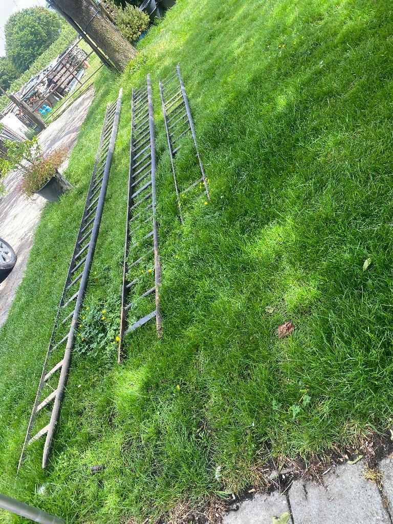 30 treden houten fruitladder Decoratieve vintage, Ophalen of Verzenden, Gebruikt, Ladder, 4 meter of meer