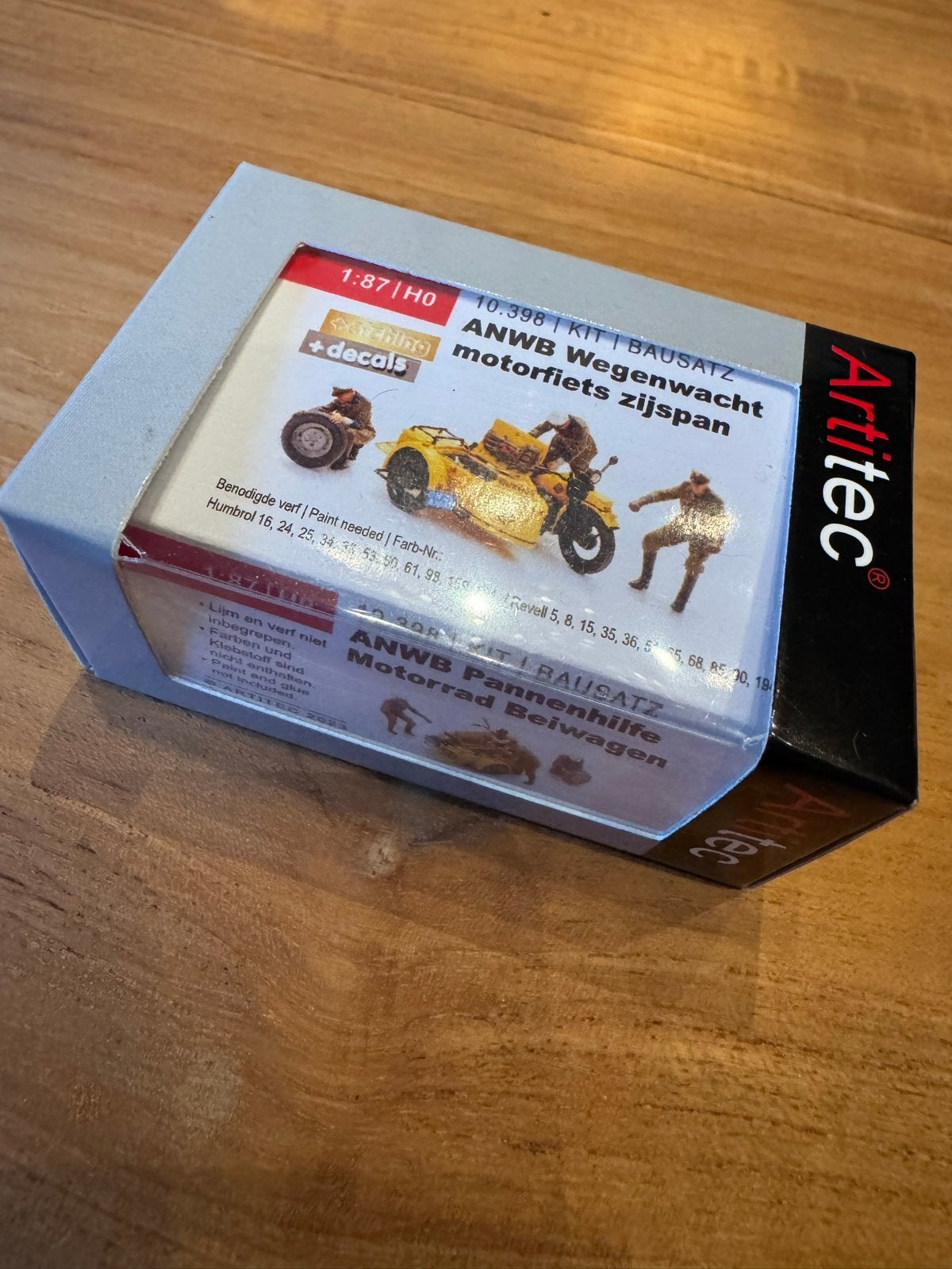 Artitec 1:87 ANWB Wegenwacht Motor Zijspan met Figuren Nieuw, Overige merken, Gelijkstroom of Wisselstroom, Overige typen, Nieuw