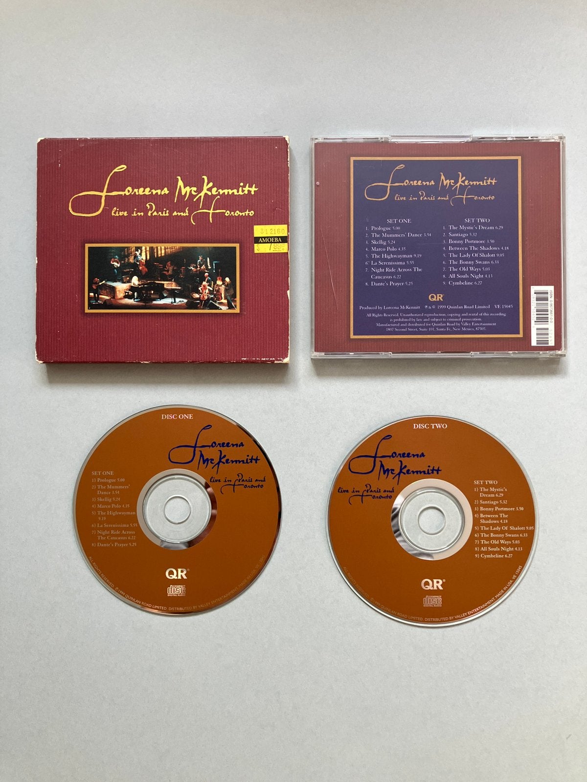 Loreena McKennitt – Live In Paris And Toronto, Cd's en Dvd's, Ophalen of Verzenden, Zo goed als nieuw, Poprock