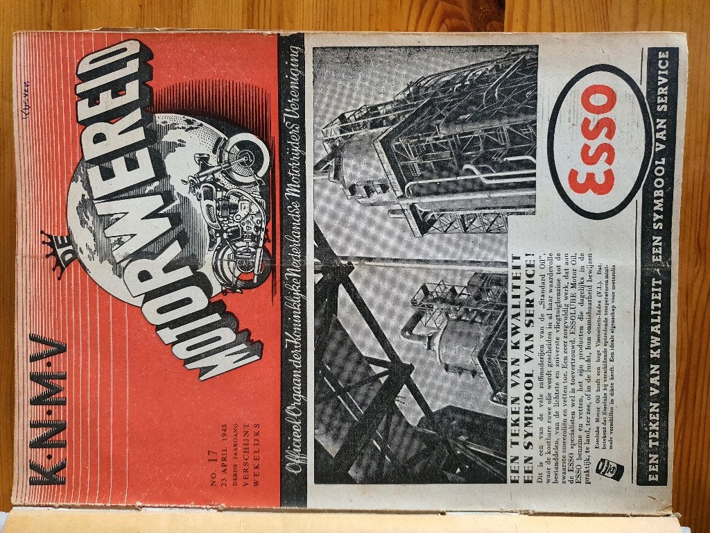 DE MOTORWERELD TIJDSCHRIFT VAN DE KNMV Jaargang 1948, Boeken, Motoren, Ophalen of Verzenden, Gelezen, Algemeen
