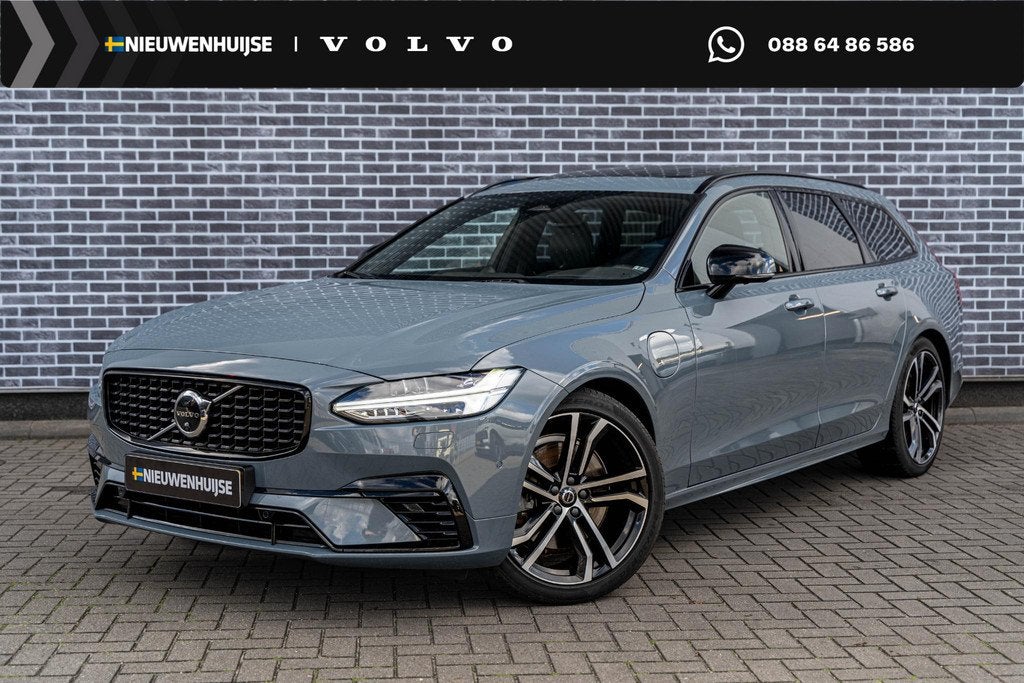 Volvo V90 2.0 T8 Plug-in Hybrid AWD Ultimate Dark | Luchtver, Auto's, Volvo, Bedrijf, Te koop, V90, 360° camera, 4x4, ABS, Achteruitrijcamera