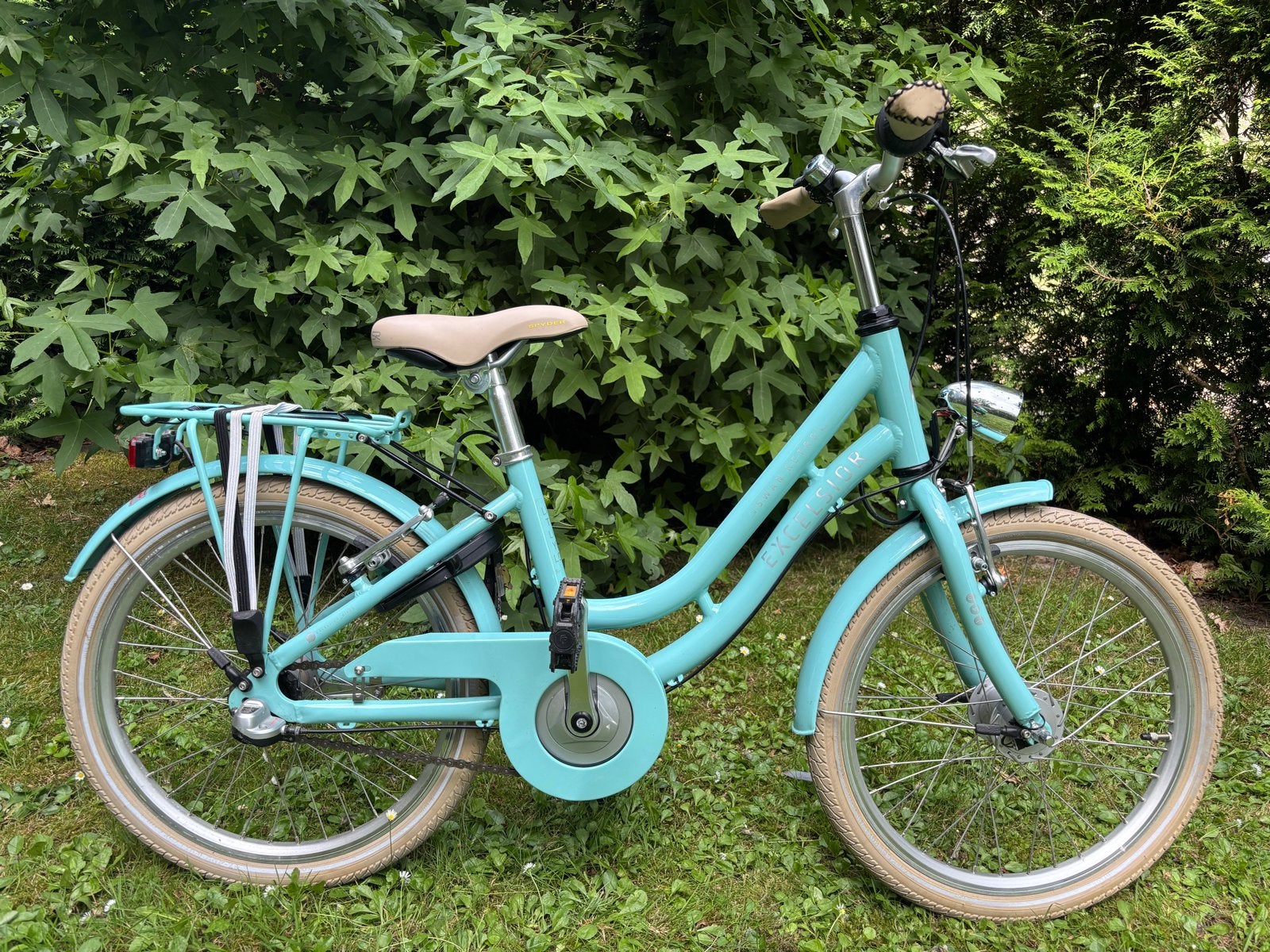 Te koop mooie blauwe Excelsior Swan Retro meisjesfiets, Ophalen, Velgrem, Versnellingen, Zo goed als nieuw