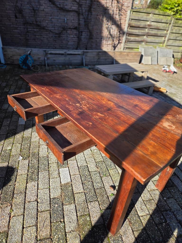 Houten tafel (170x90), Ophalen, Gebruikt, 50 tot 100 cm, 150 tot 200 cm