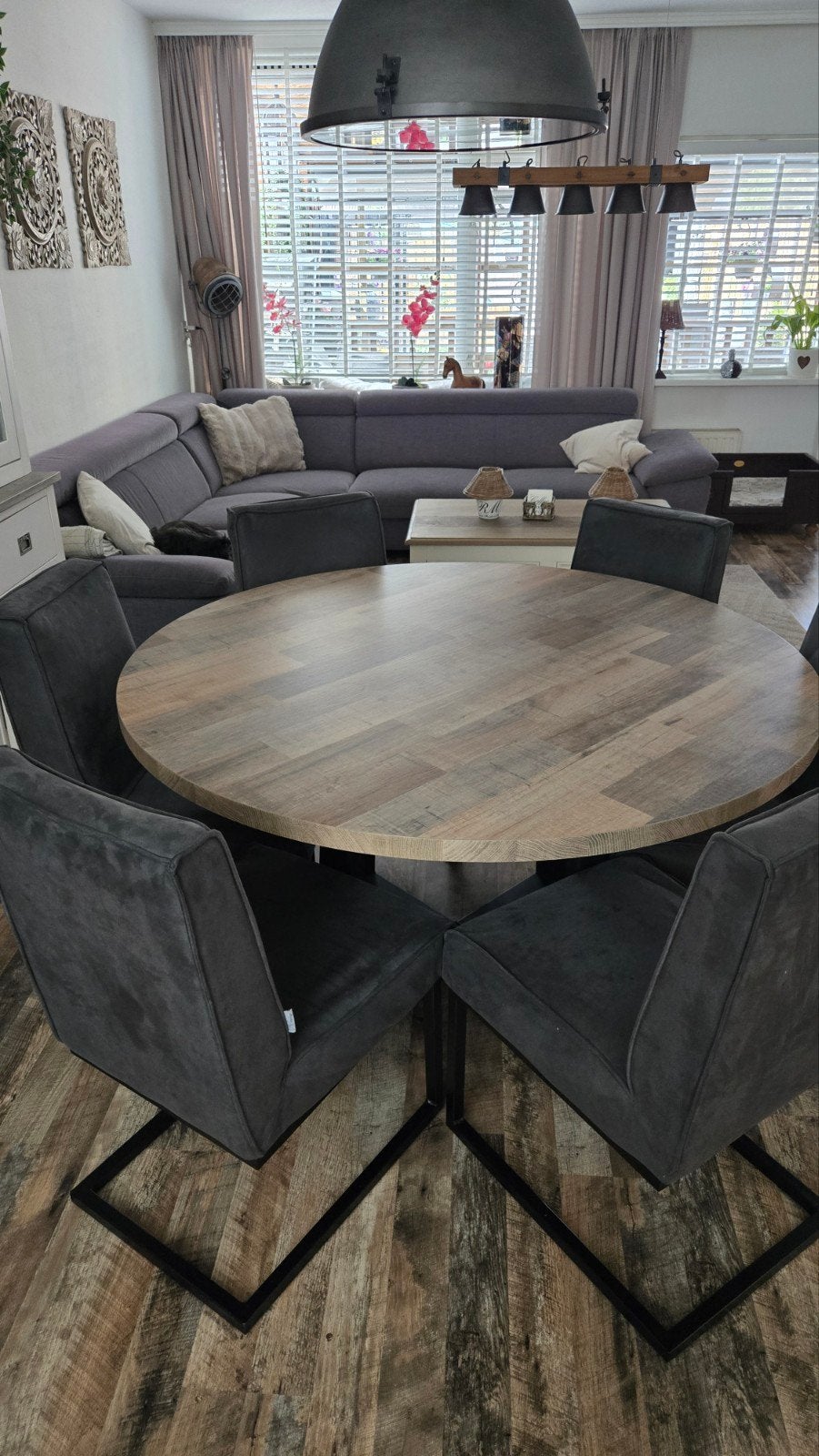 Leuke eethoek, Ophalen of Verzenden, Gebruikt, 4 tot 6 stoelen