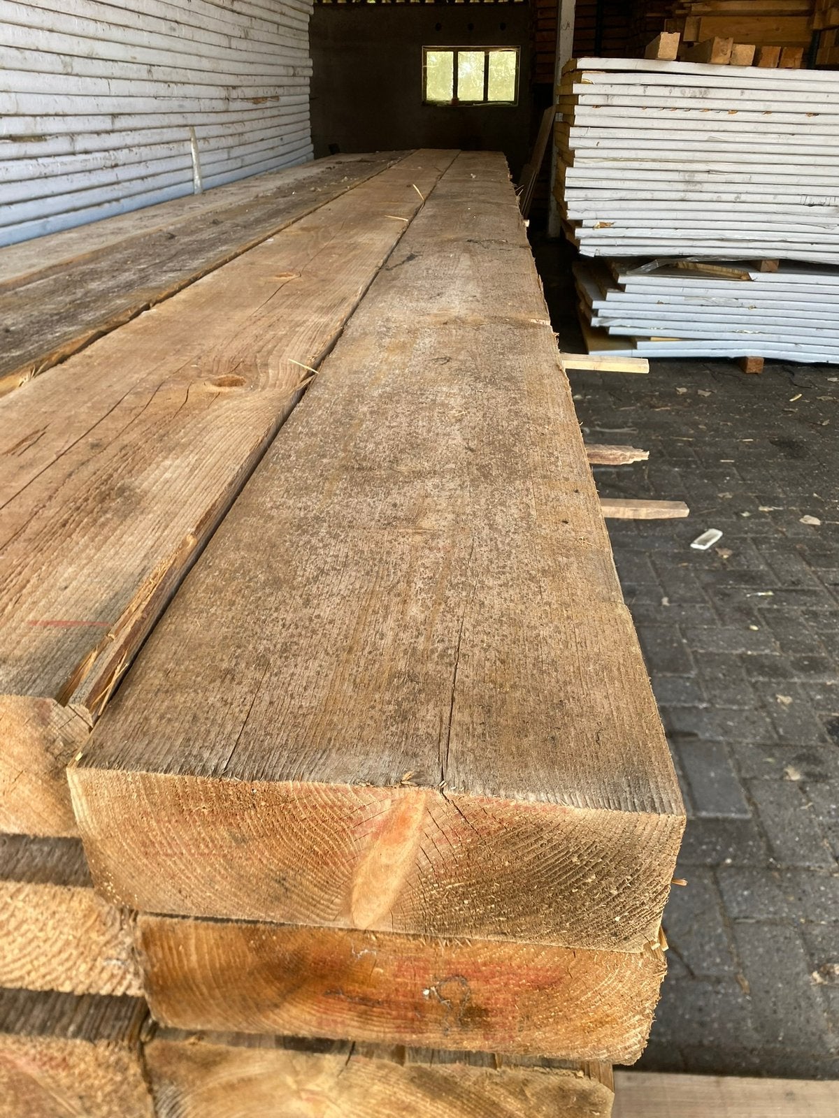 Balken 640 lang, Tuin en Terras, Palen, Balken en Planken, Ophalen, Zo goed als nieuw, 250 cm of meer, Balken