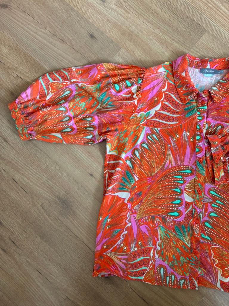 Mooie soepele blouse met driekwart mouw, Kleding | Dames, Blouses en Tunieken, Ophalen of Verzenden, Zo goed als nieuw, Maat 42/44 (L)