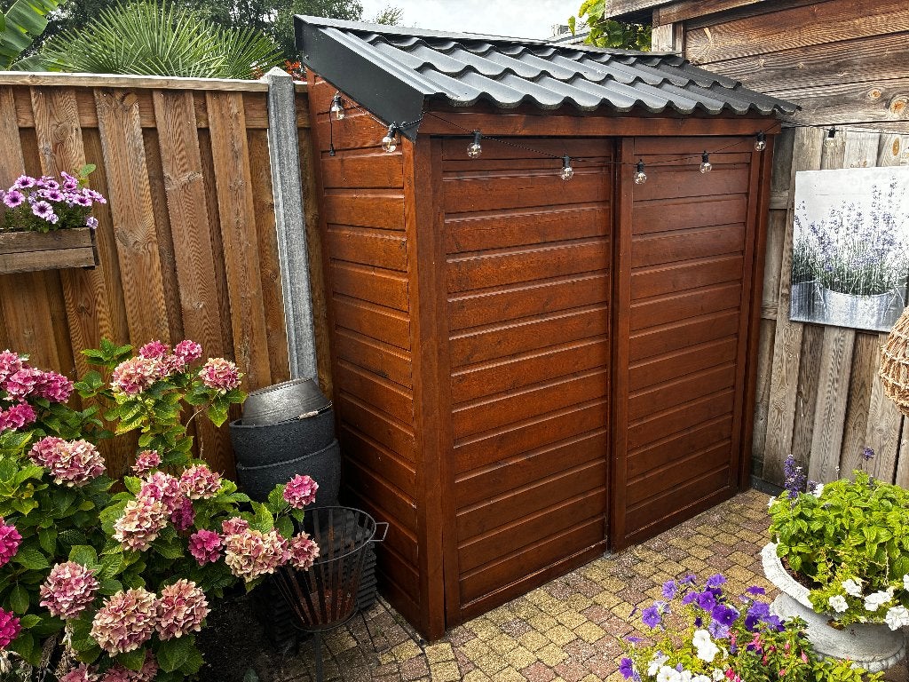 houten tuinkast met schuifdeuren, Ophalen, Gebruikt, Hout, Overige typen