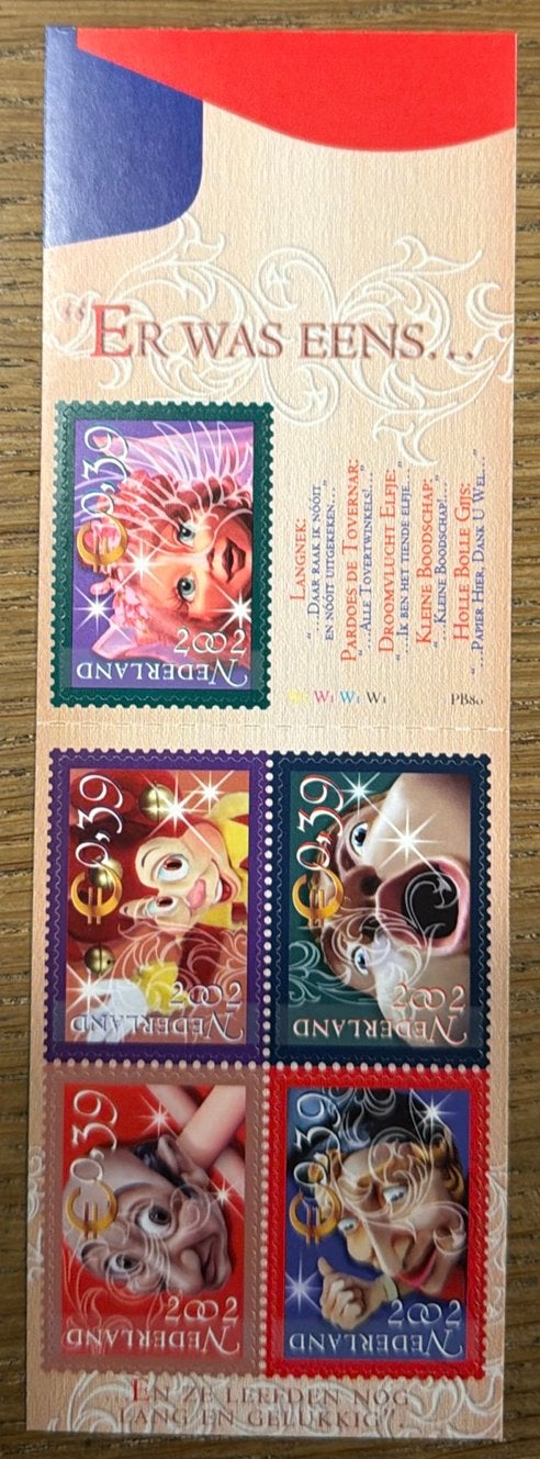 * Postzegels pf. Boekje Efteling. 5 keer € 0,39, Postzegels en Munten, Postzegels | Nederland, Ophalen of Verzenden, Na 1940, Postfris