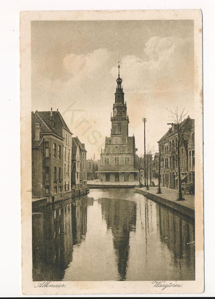 Almaar - Waagtoren [003-6542, Verzenden, 1920 tot 1940, Gelopen, Noord-Holland