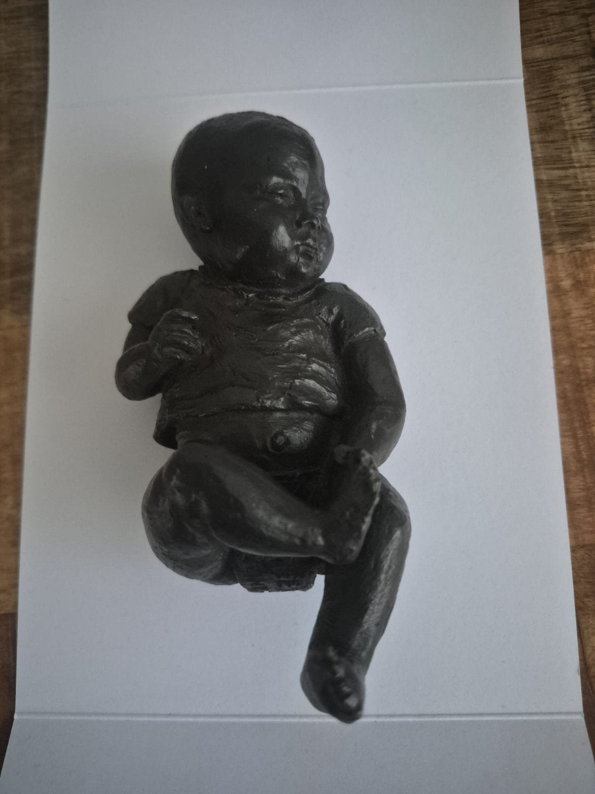 Bronzen Beeld Baby Zittend - Ontwerp Geert Kunen, Antiek en Kunst, Ophalen of Verzenden
