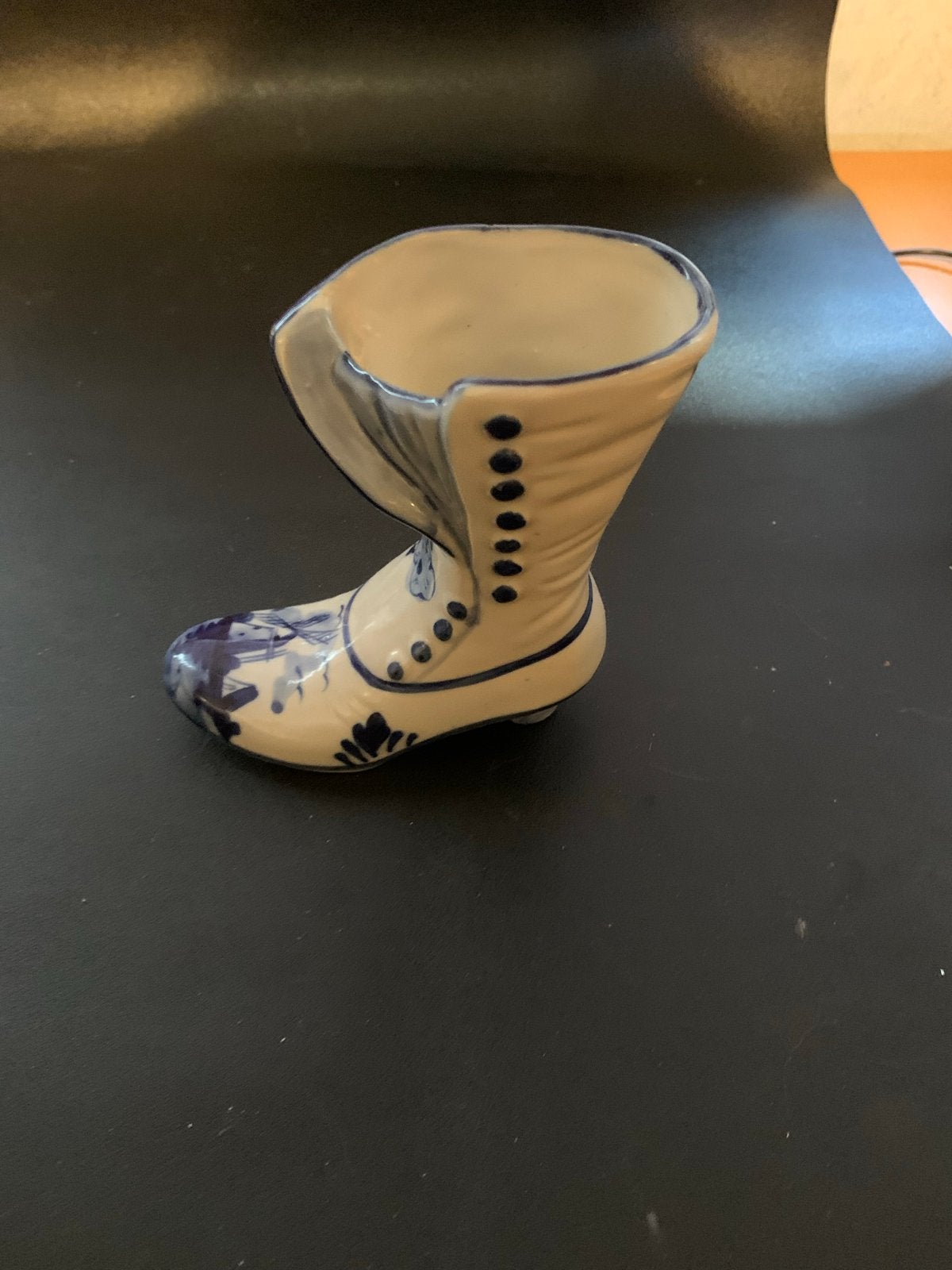 Handgeschilderde Delfts Blauwe Laars Vaas, Antiek en Kunst, Ophalen of Verzenden
