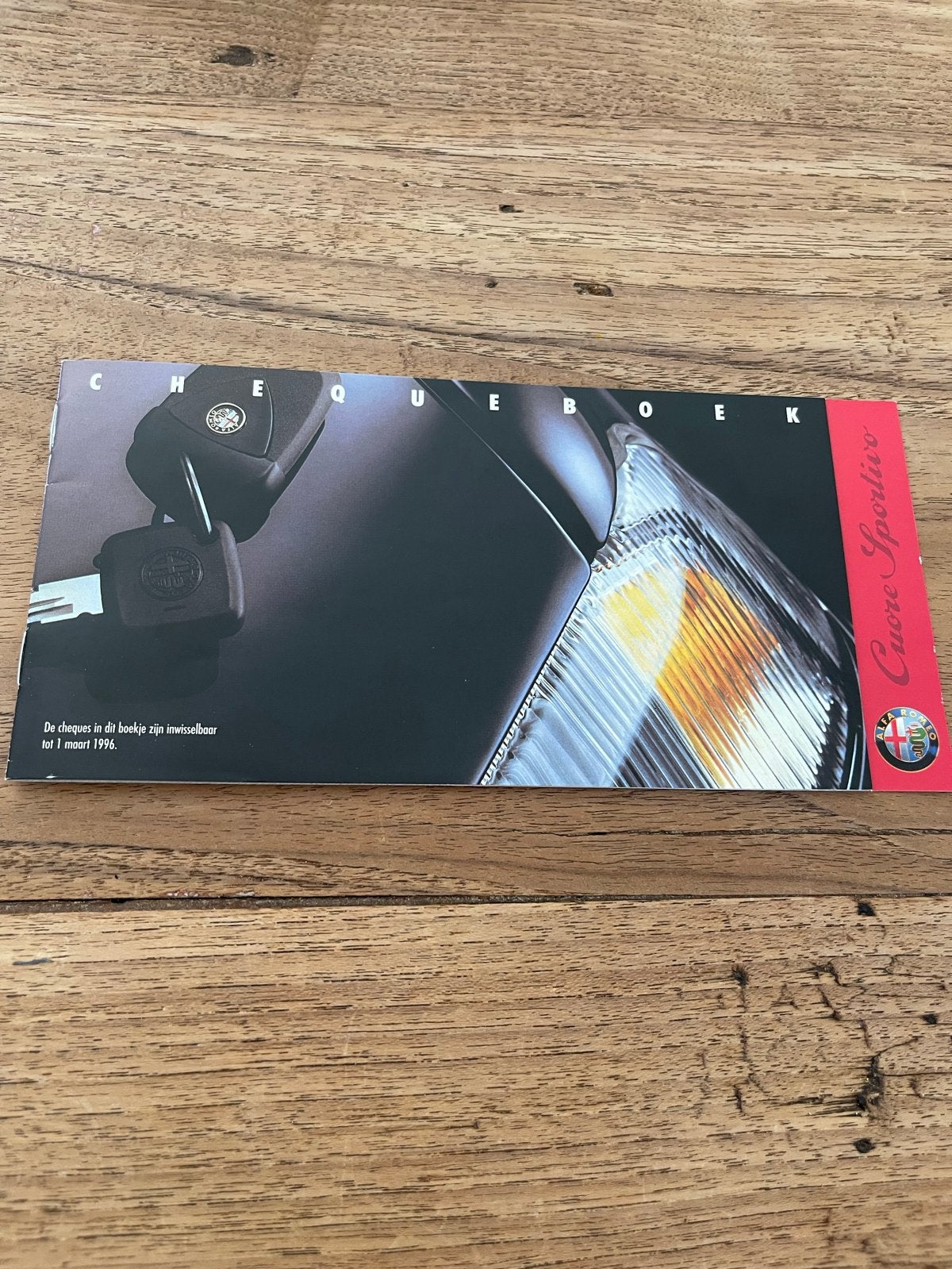 Alfa Romeo Chequeboekje met inwisselbare aanbiedingen 1996, Ophalen of Verzenden, Nieuw, Alfa Romeo