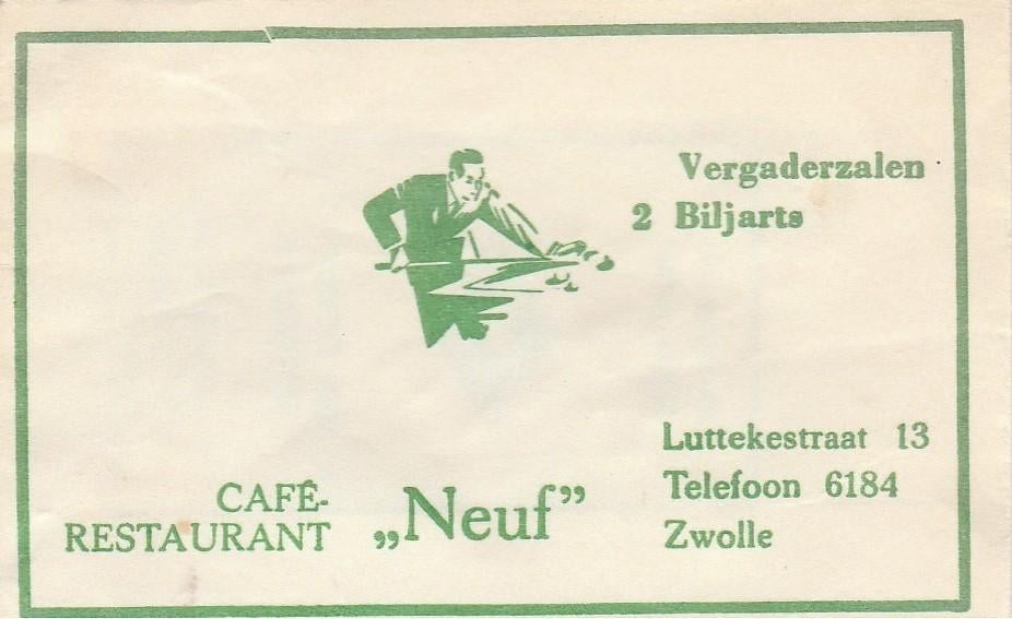biljart Neuf Zwolle - biljarter keu biljartbal, Ophalen of Verzenden, Biljarttafel