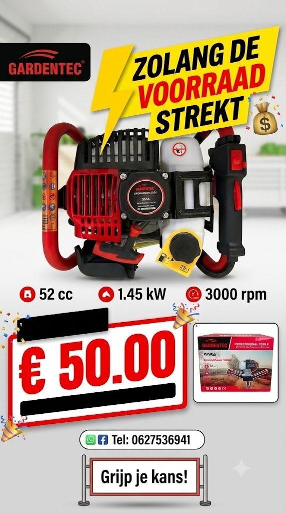 Grondboor zolang de voorraad strekt!, Ophalen of Verzenden, Nieuw, 600 watt of meer, Overige typen