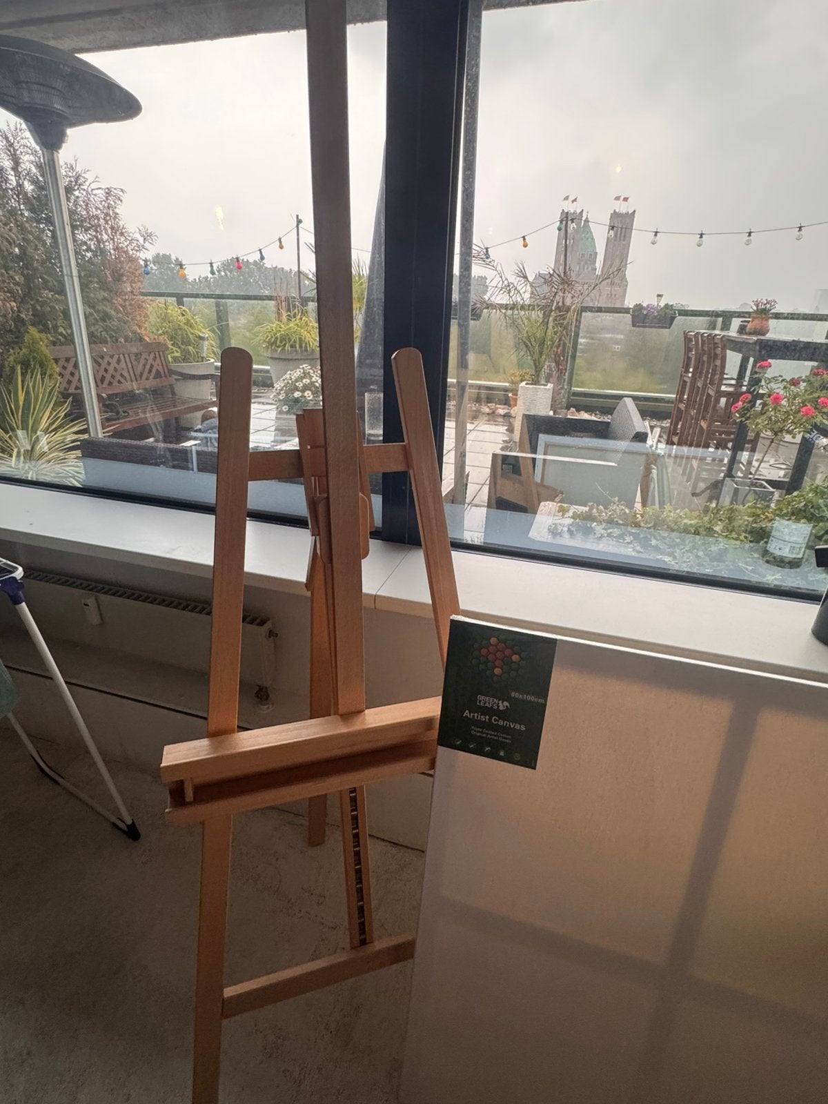 Schildersezel met nieuw schildersdoek, Hobby en Vrije tijd, Schilderen, Ophalen of Verzenden, Zo goed als nieuw, Ezel