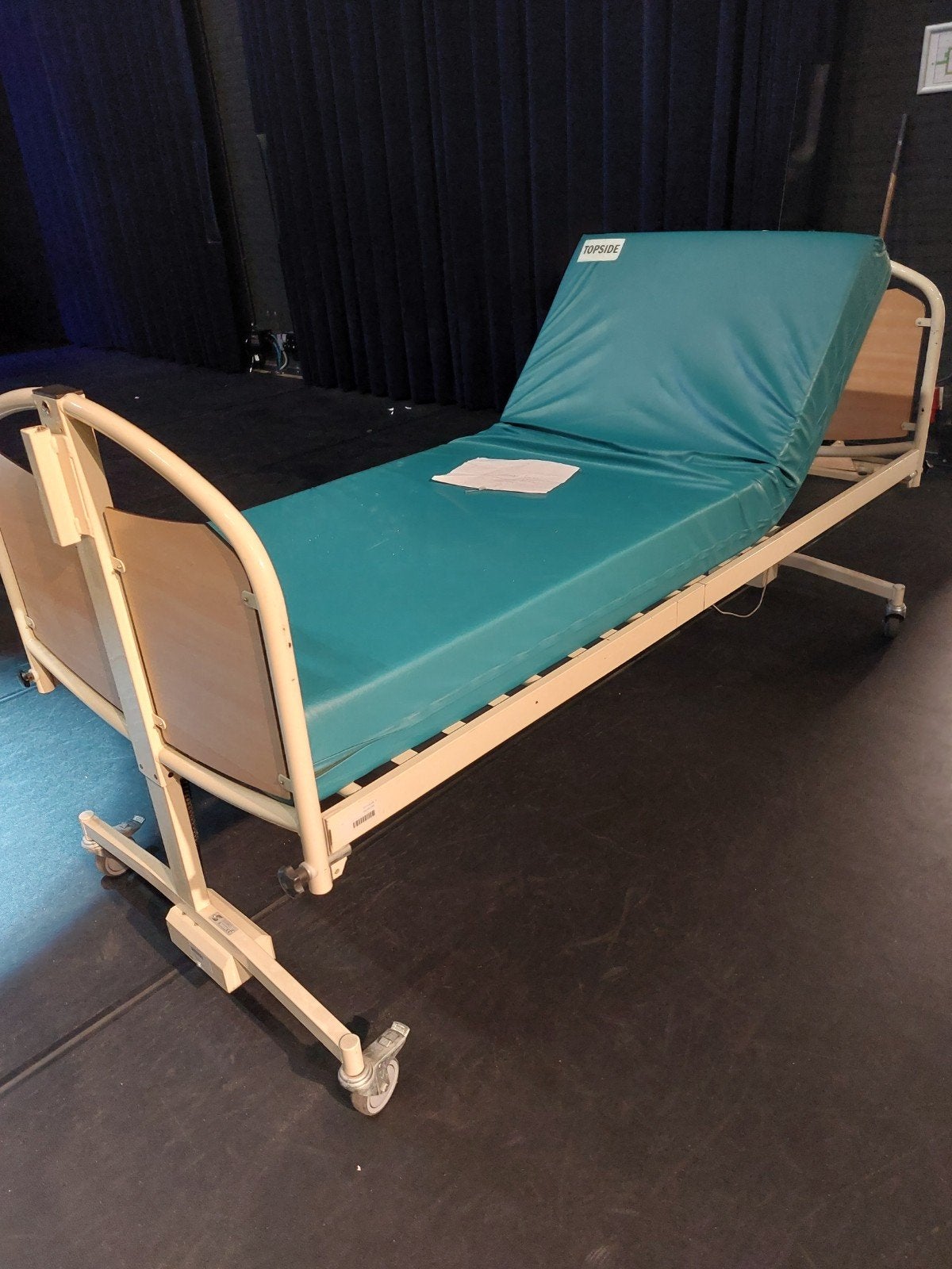 Verstelbaar ziekenhuisbed met matras, Ophalen, 90 cm, 200 cm, Verstelbaar