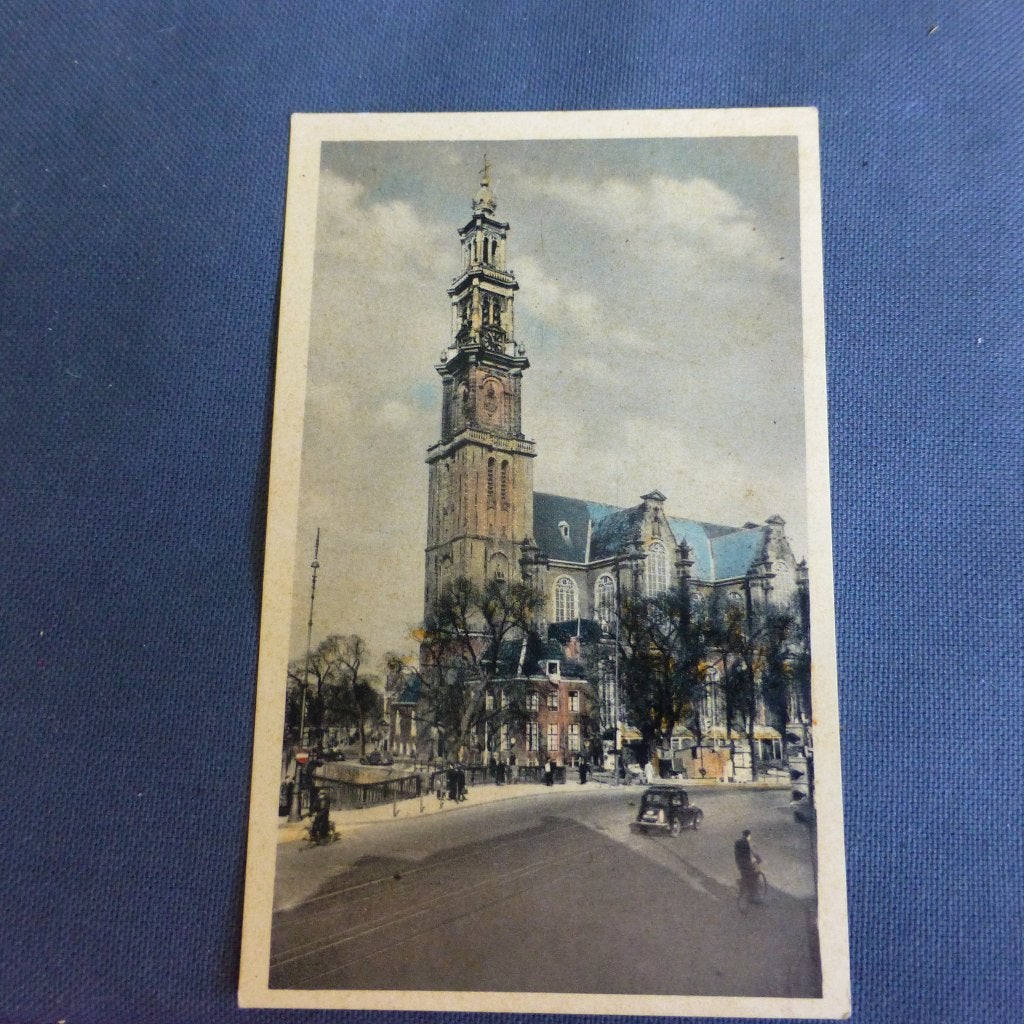 Ansichtkaart Amsterdam de Westertoren, Ophalen of Verzenden, 1920 tot 1940, Ongelopen, Noord-Holland