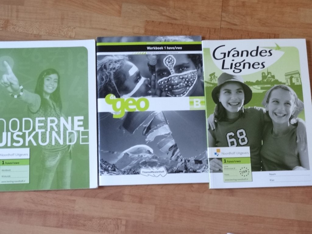 werkboeken havo/vwo 1 grande lignes geo wiskunde, Ophalen of Verzenden, Zo goed als nieuw, VWO