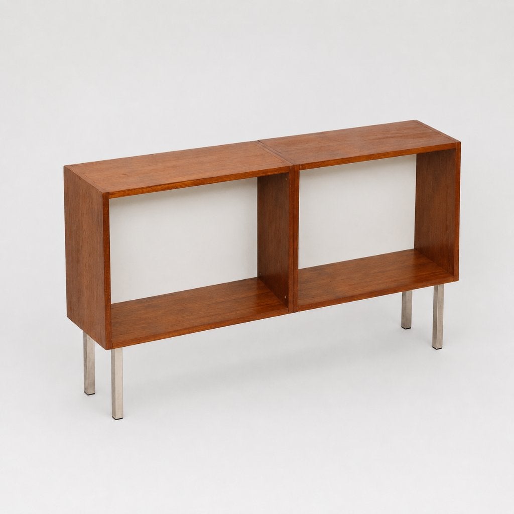 Vintage boekenkast design jaren '60 '70 retro, Zo goed als nieuw, 150 tot 200 cm, 25 tot 50 cm, 50 tot 100 cm