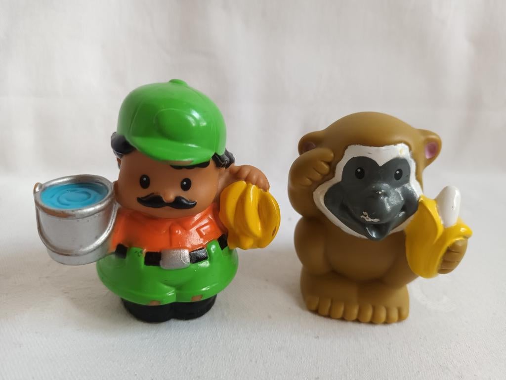 Little People Fisher Price Aap met verzorger, Kinderen en Baby's, Speelgoed | Fisher-Price, Ophalen of Verzenden, Gebruikt, Speelset