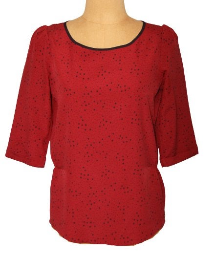Maison Scotch topje, top, little stars, rood, Mt. S, Verzenden, Maison Scotch, Zo goed als nieuw, Korte mouw