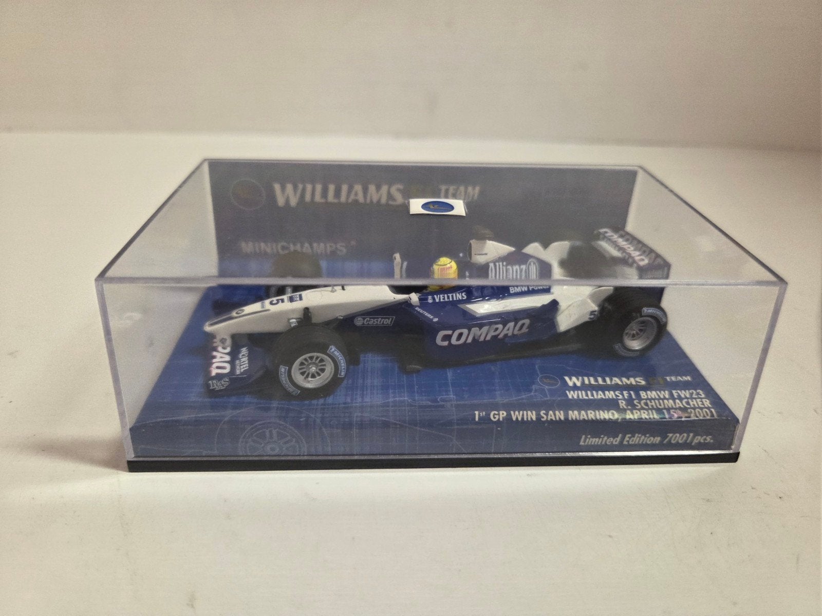 Minichamps Williams BMW R Schumacher San Marino, Auto, ., Ophalen of Verzenden, Zo goed als nieuw
