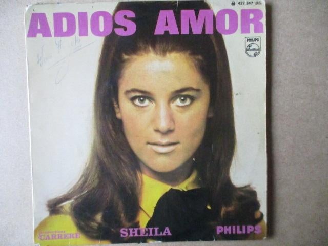 s4827 sheila - adios amor, Ophalen, Gebruikt, Overige genres, 7 inch