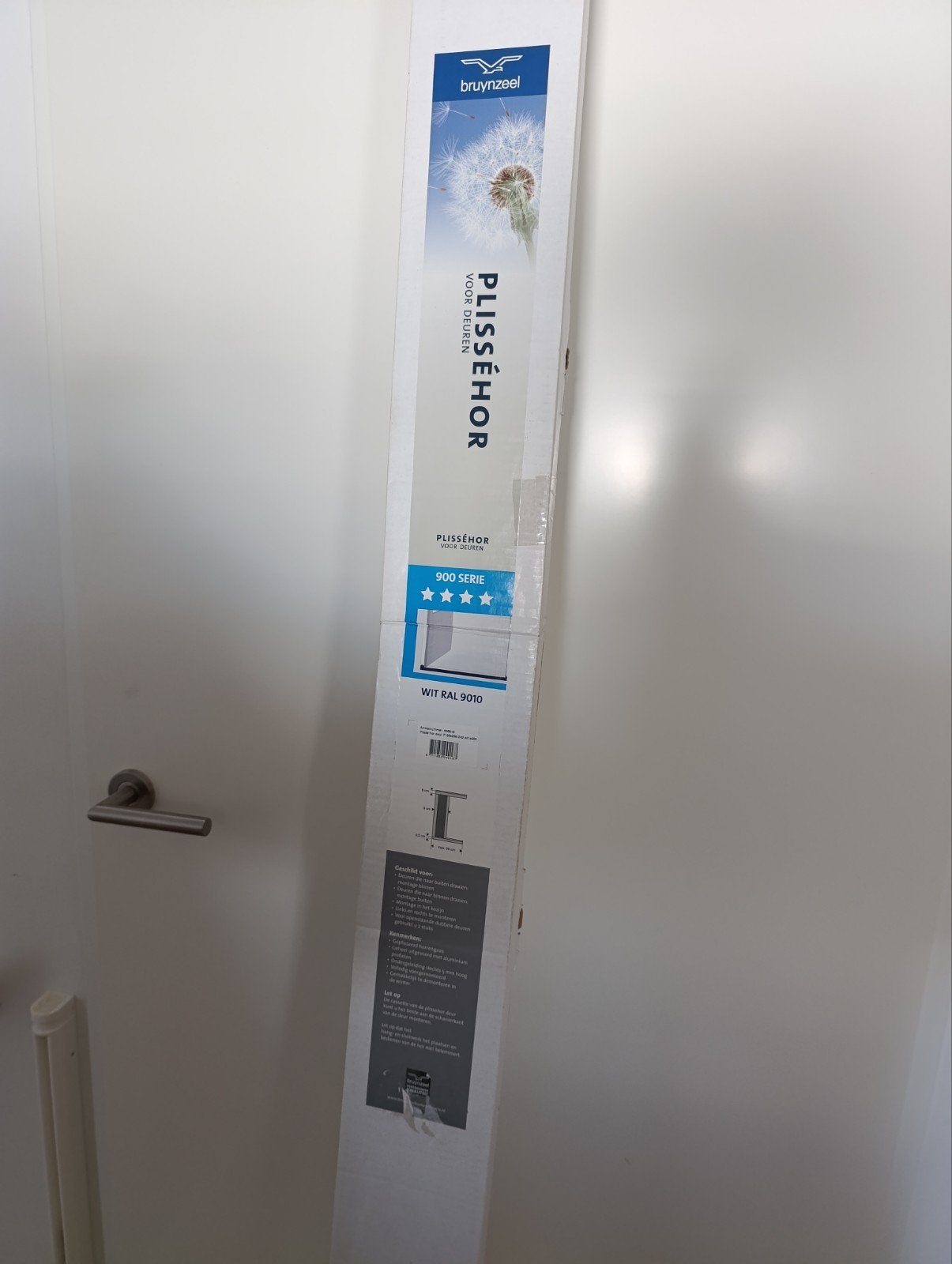 Bruynzeel plissehor voor deur S900 NIEUW!, Ophalen, 200 cm of meer, Wit, Nieuw