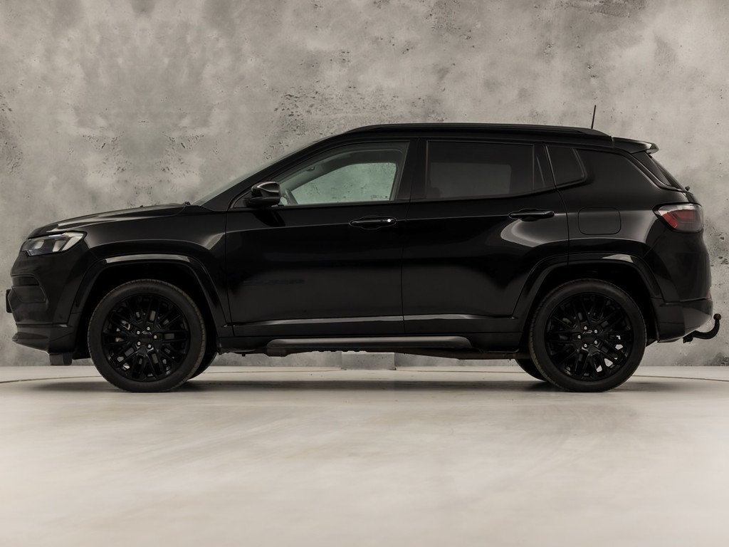 Jeep Compass 4xe 240 Plug-in Hybrid Electric 80th Anniversar, Auto's, 12 maanden, 4 cilinders, Leder en Stof, Zwart