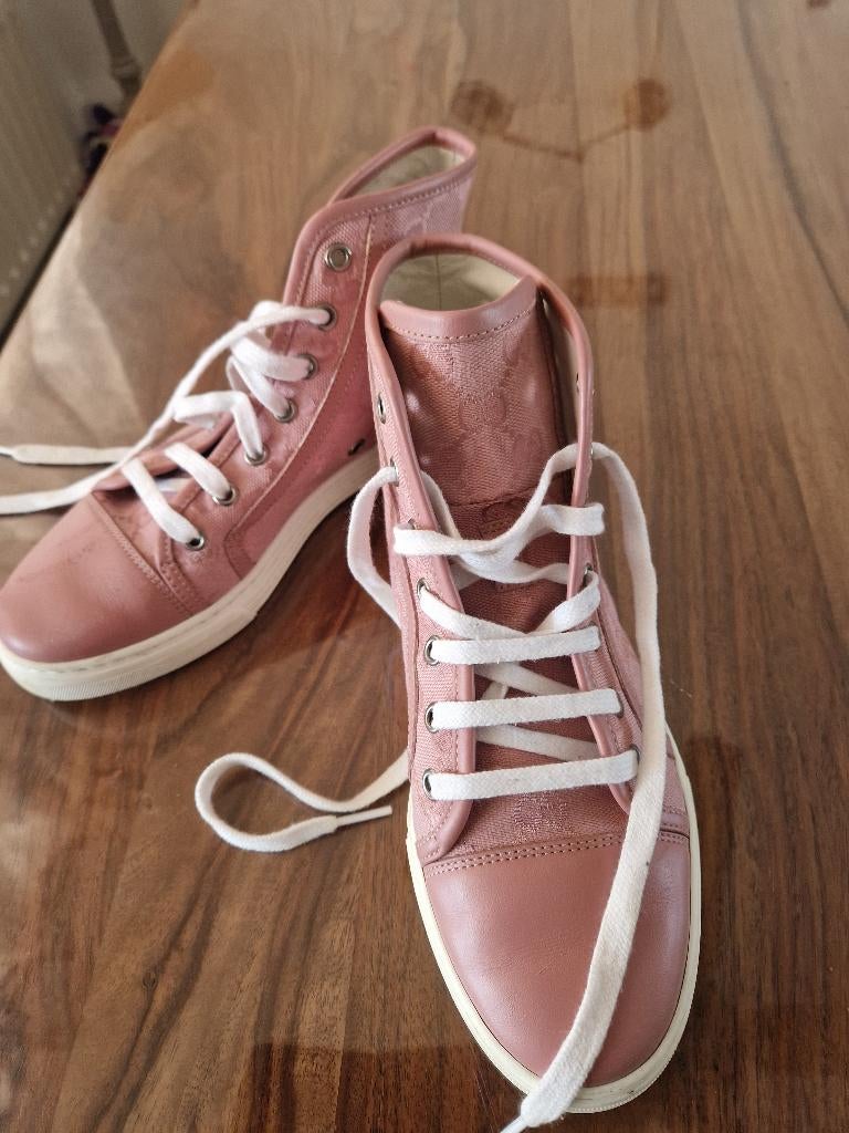 Gucci High-Top sneakers, Kleding | Dames, Schoenen, Zo goed als nieuw, Sneakers of Gympen, Roze, Ophalen of Verzenden