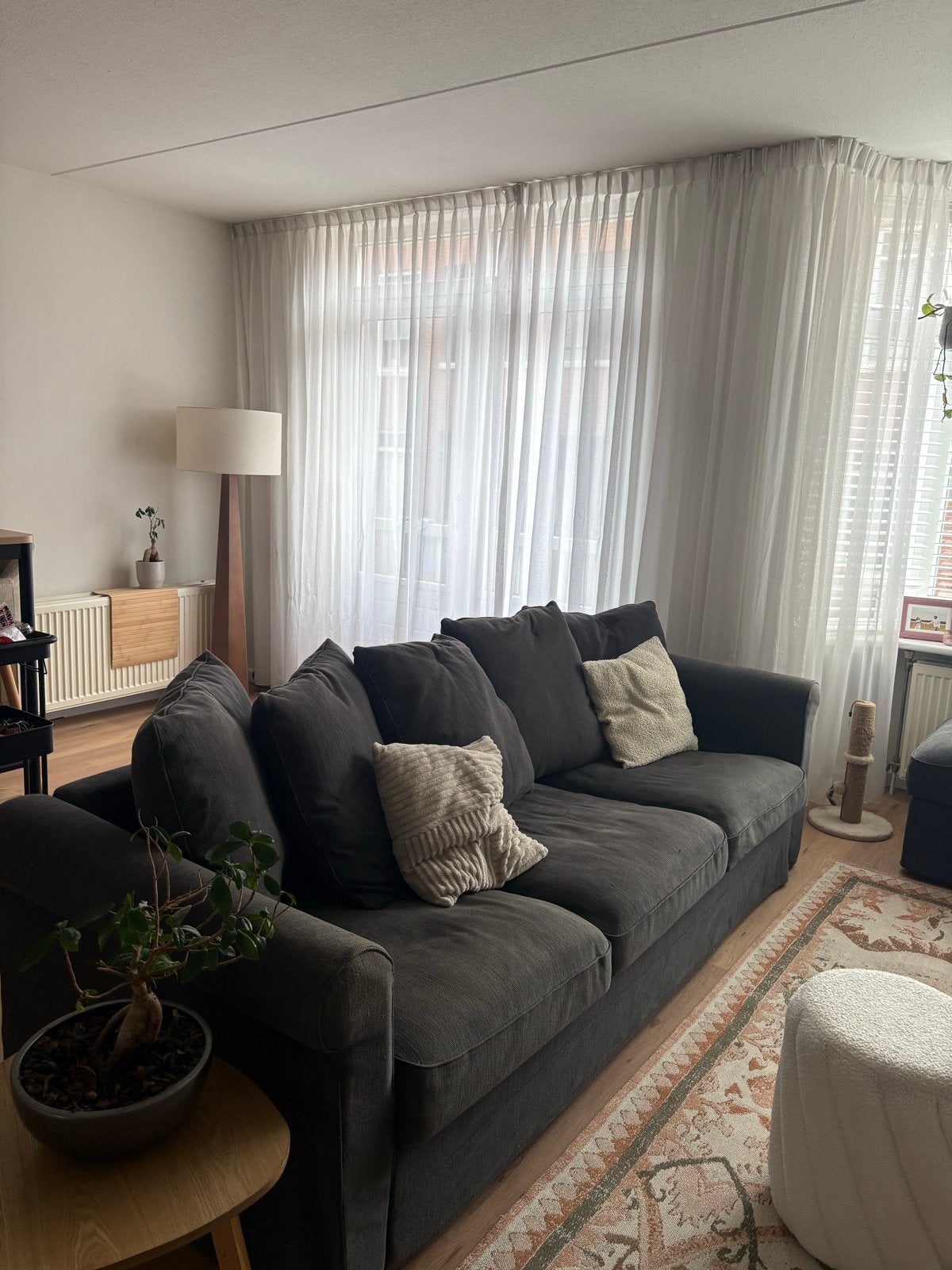 Gronlid IKEA bank en poef met opbergruimte, Huis en Inrichting, Ophalen, Gebruikt, 100 tot 125 cm, Driepersoons