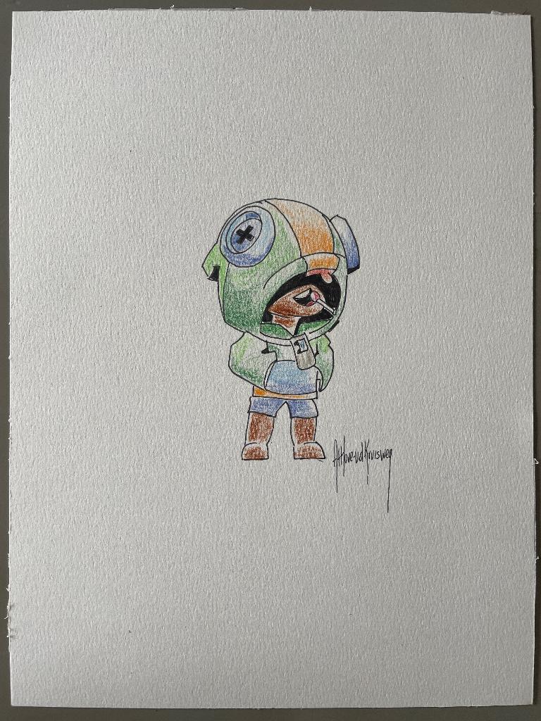 Tekening brawl stars Leon, Ophalen of Verzenden