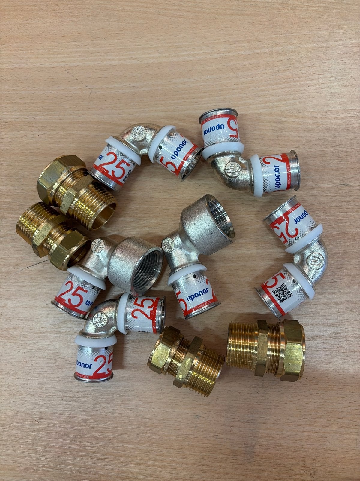 Uponor S-Press PLUS 25mm Koppelingen en Messing Knelkoppelin, Gebruikt, Ophalen of Verzenden, Nvt, Nvt