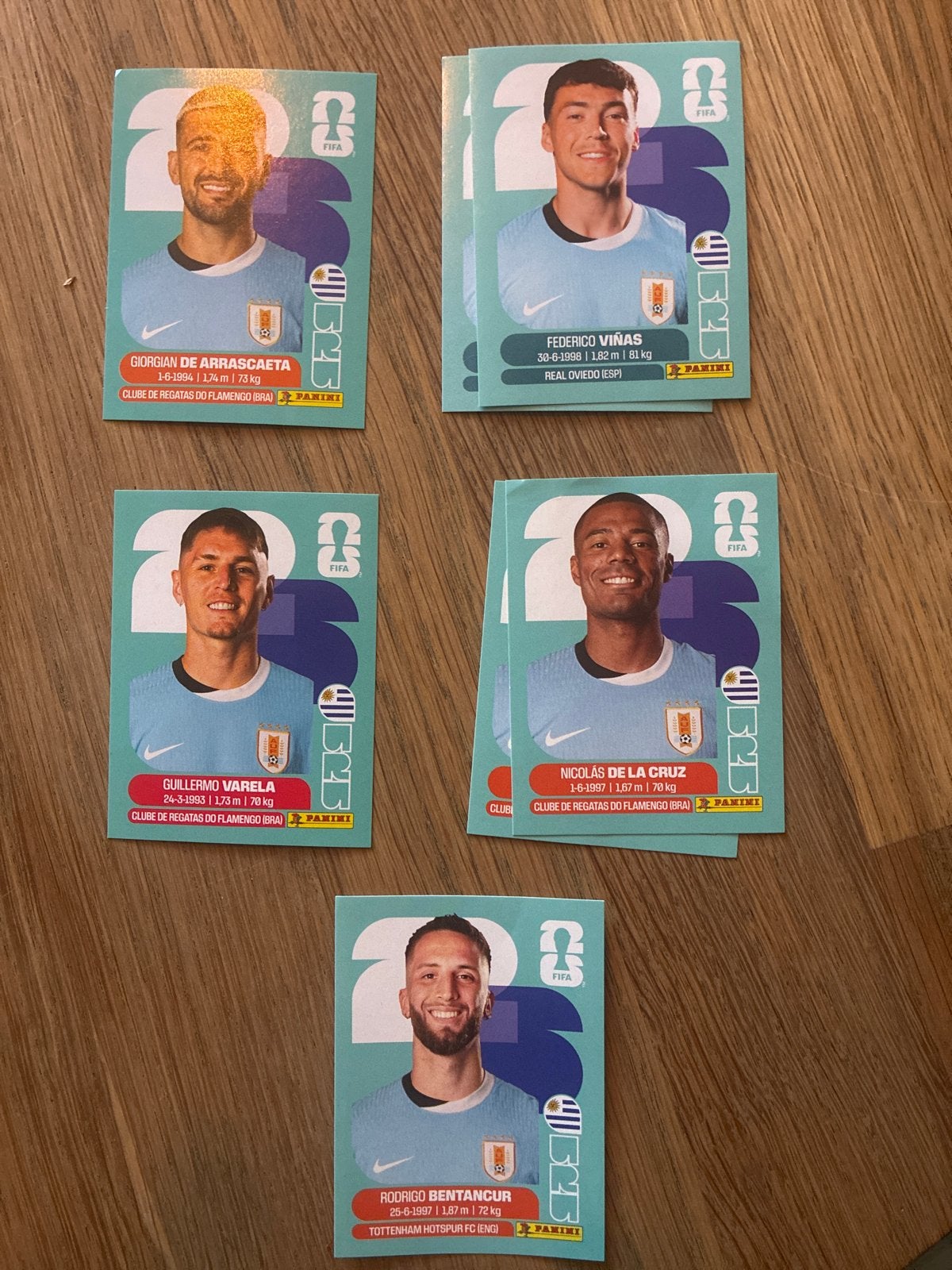Panini FIFA 365 2026 Voetbalplaatjes Uruguay Spelers, Ophalen of Verzenden, Zo goed als nieuw, Buitenlandse clubs, Spelerskaart