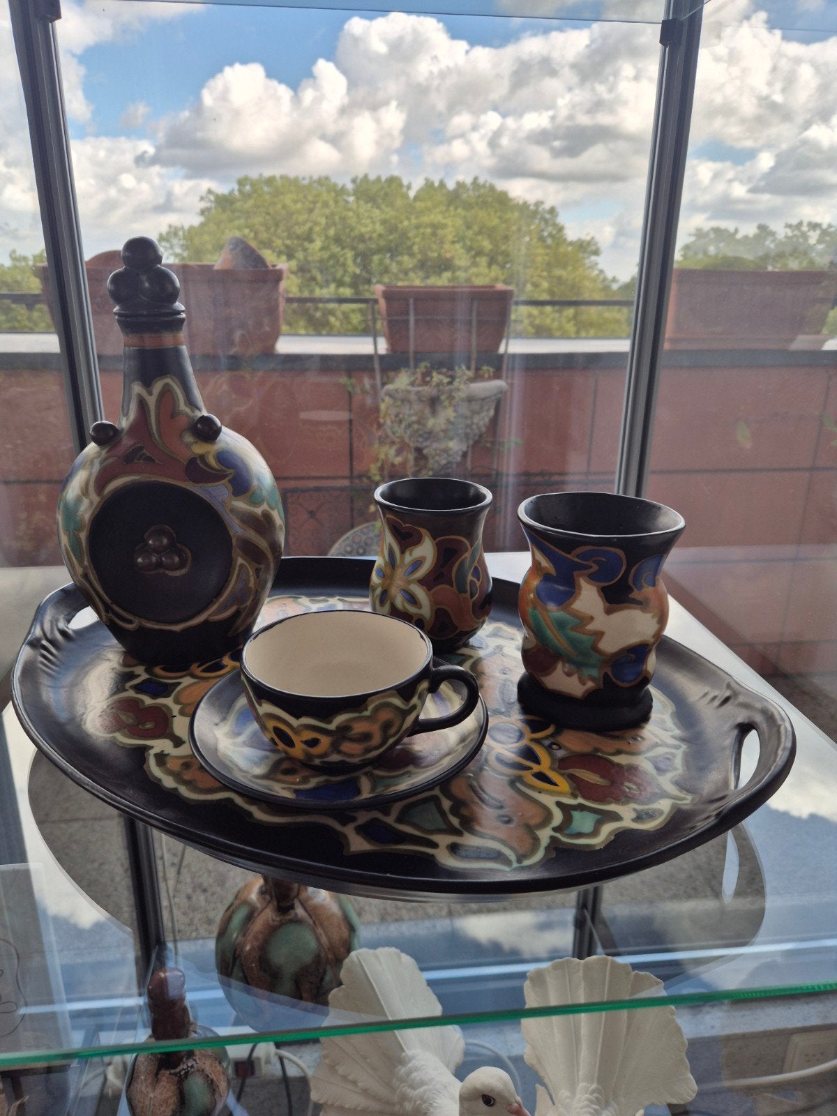 Regina Gouda Aardewerk Set - Fles, Kop, Schotel, Bekers, Ophalen of Verzenden