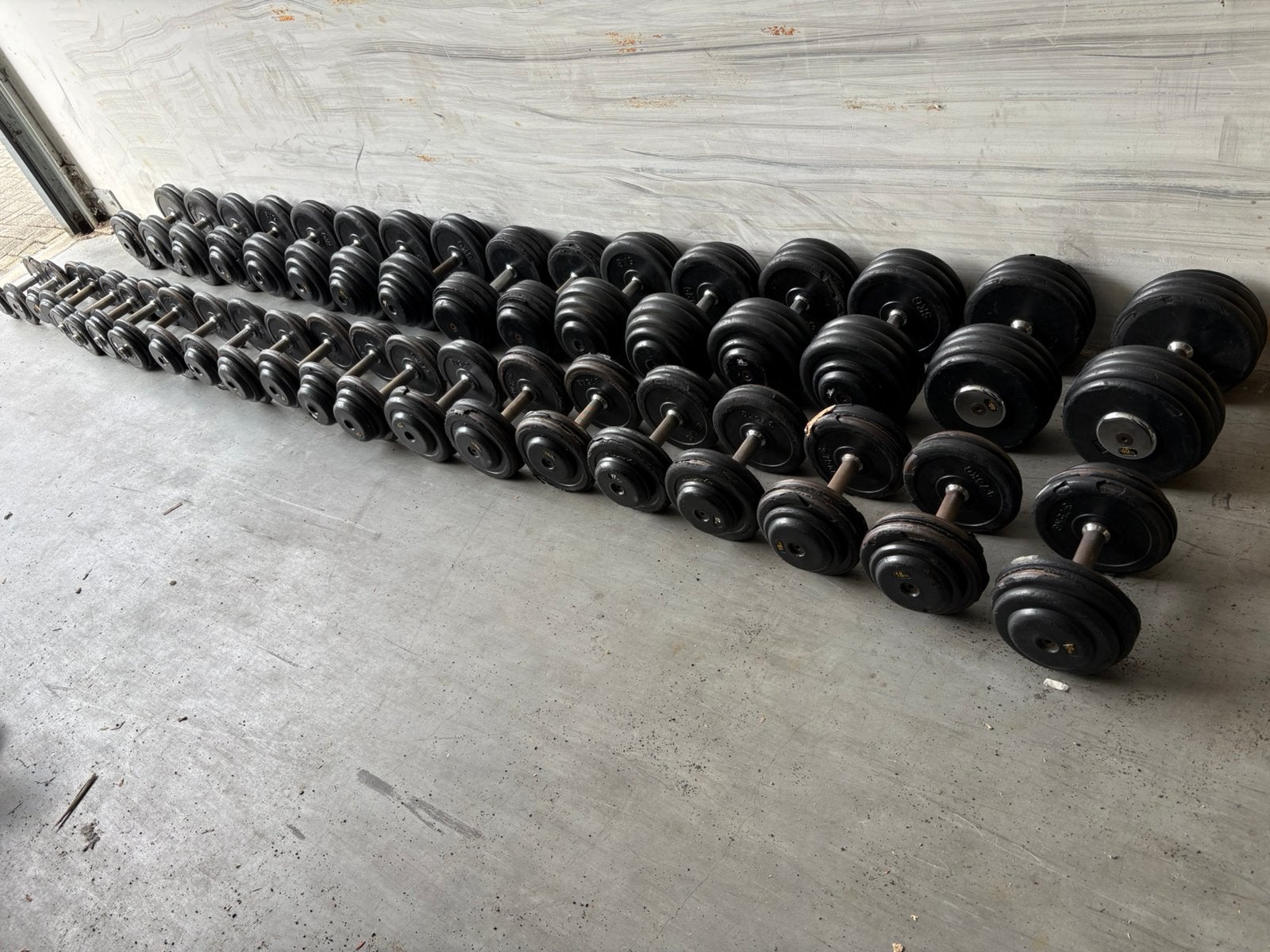 Dumbbell set beschadigd 6-40 kg dumbbells, Ophalen, Dumbbell, Gebruikt, Dumbbells beschadigd