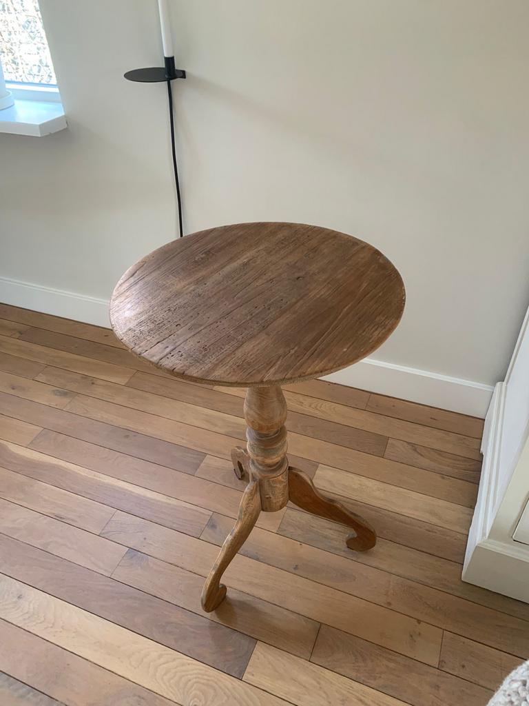 Antieke Houten Wijntafel | Tripod | Sober & Sleets, Ophalen