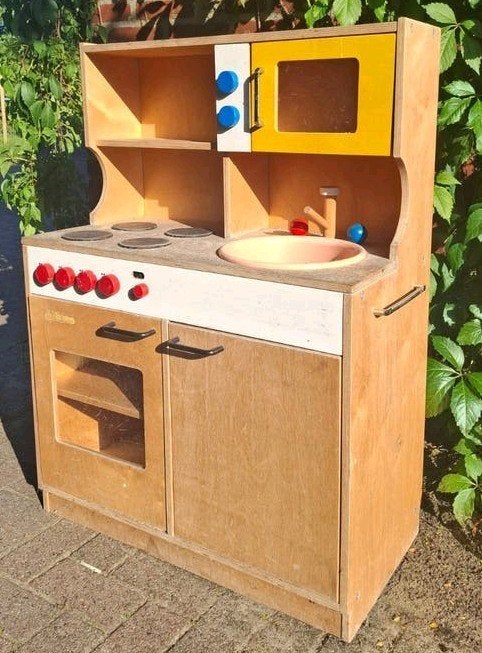 Educo Houten Speelkeuken met oven, kookplaat en wasbak, Ophalen, Gebruikt