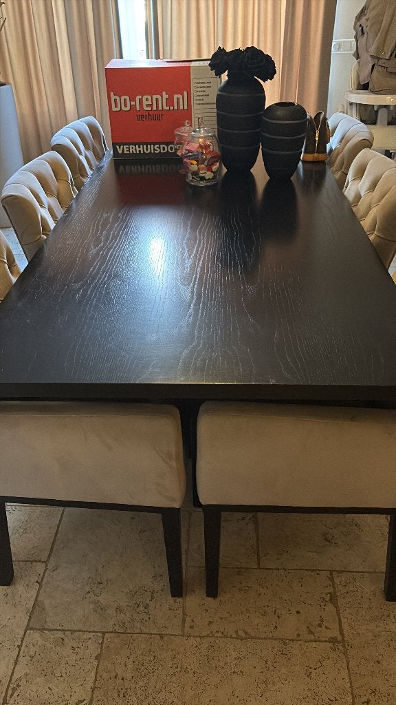 Eettafel, Huis en Inrichting, Tafels | Eettafels, Ophalen, Strak, 200 cm of meer, 50 tot 100 cm