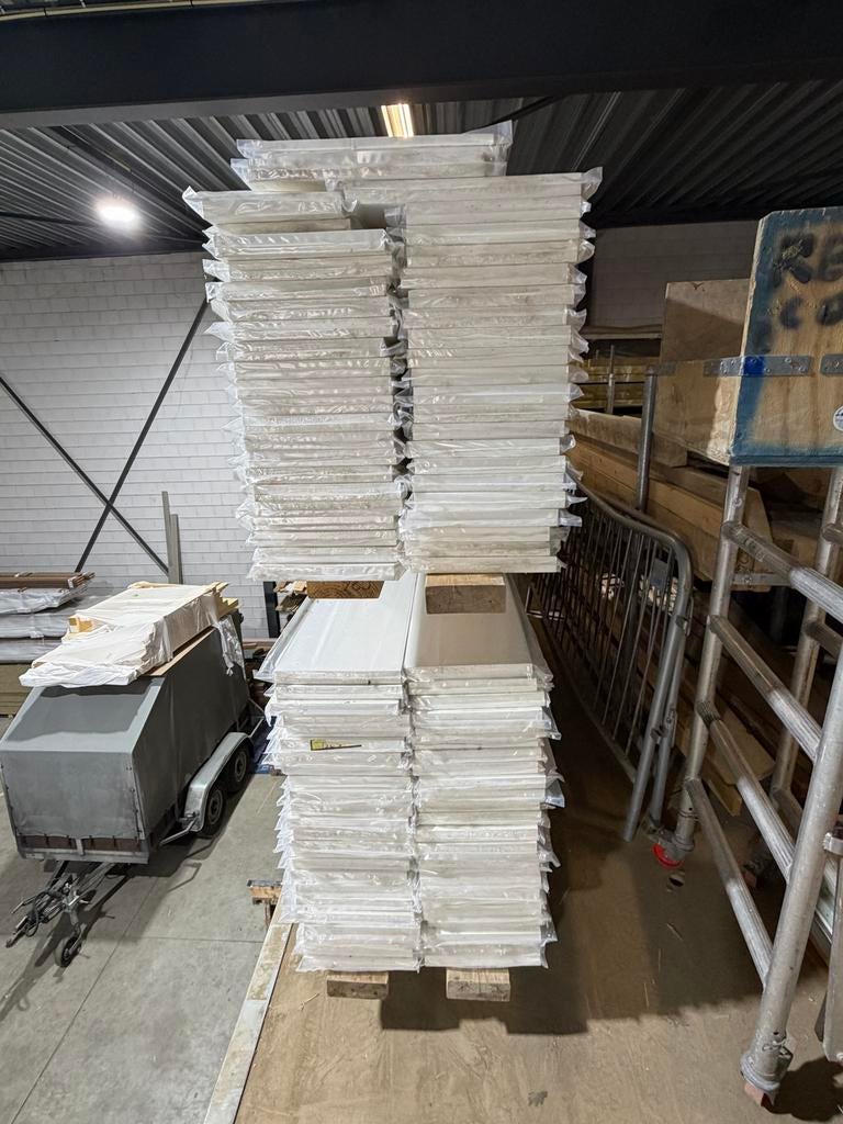 Unipanel kunststof bouwpanelen wit 285x16mm, Doe-het-zelf en Verbouw, Platen en Panelen, Ophalen, Nieuw, Overige materialen, Minder dan 20 mm