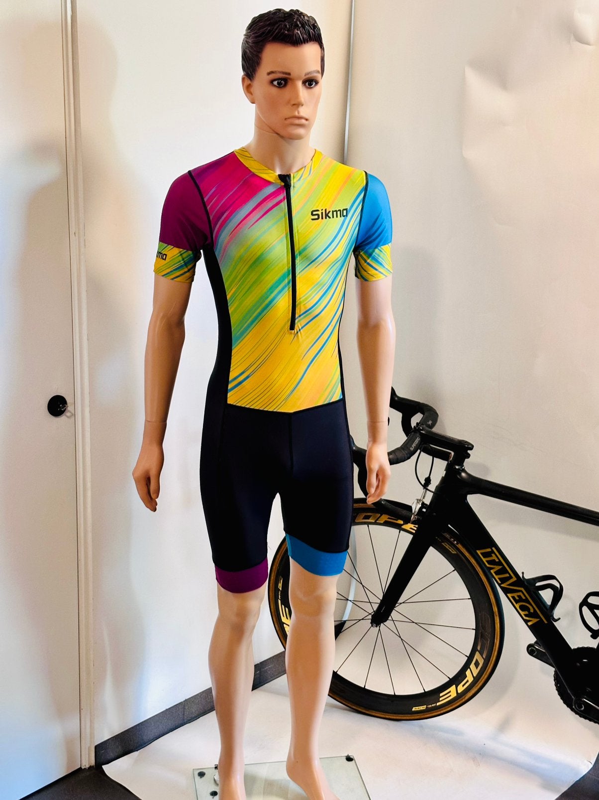Wielrenkleding wielrenpak snelpak speedsuit maat M Sikma, Fietsen en Brommers, M, Dames, Ophalen of Verzenden, Zo goed als nieuw