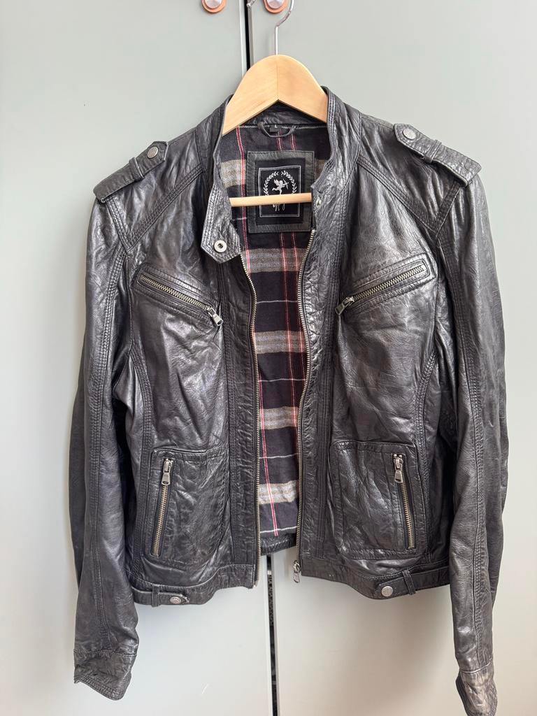 Zwart Leren Jasje Gipsy, Kleding | Dames, Ophalen of Verzenden, Zo goed als nieuw, Maat 38/40 (M), Zwart