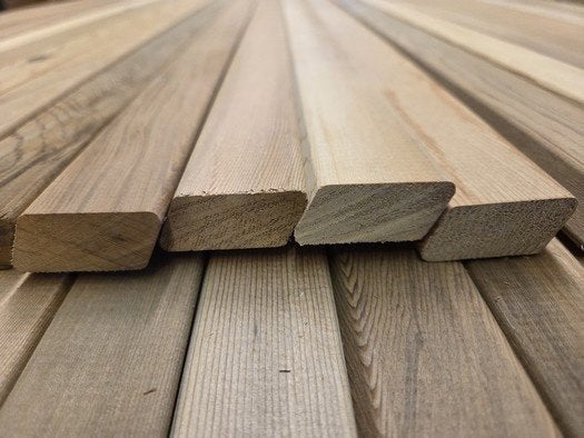 7 m² Red Cedar Latten – Rhombusprofiel - nr: RC220, Ophalen, Nieuw, 180 tot 250 cm, Planken