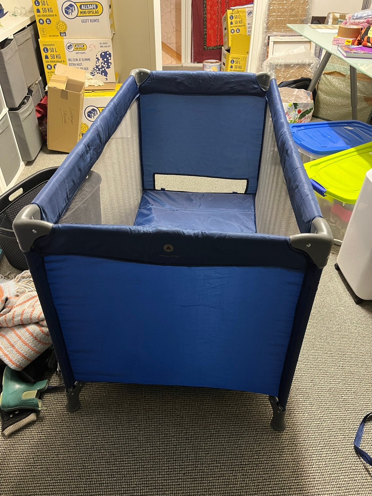 Topmark Reisbedje met matras - Blauw, Ophalen, Zo goed als nieuw, Reisbedje