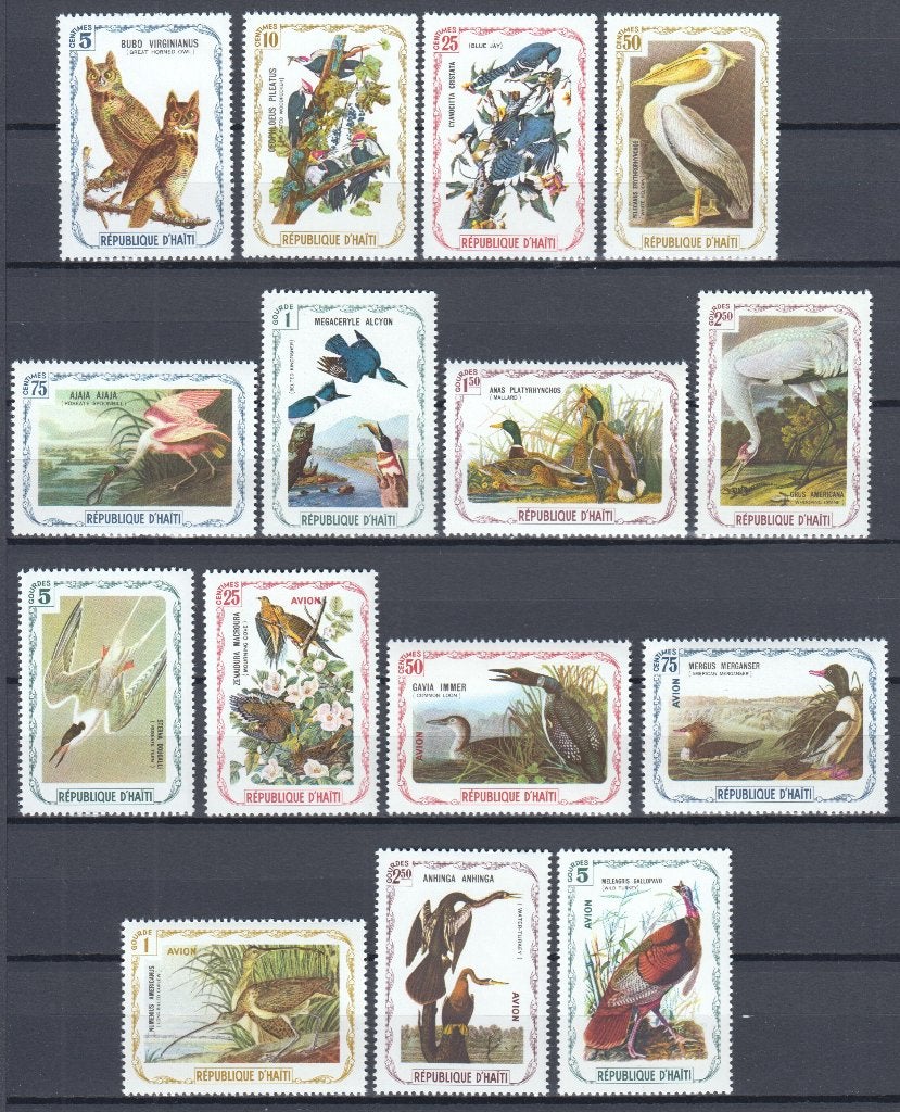 Haiti 1975 vogel serie getekend door JOHN JAMES AUDUBON, Verzenden, Buitenland