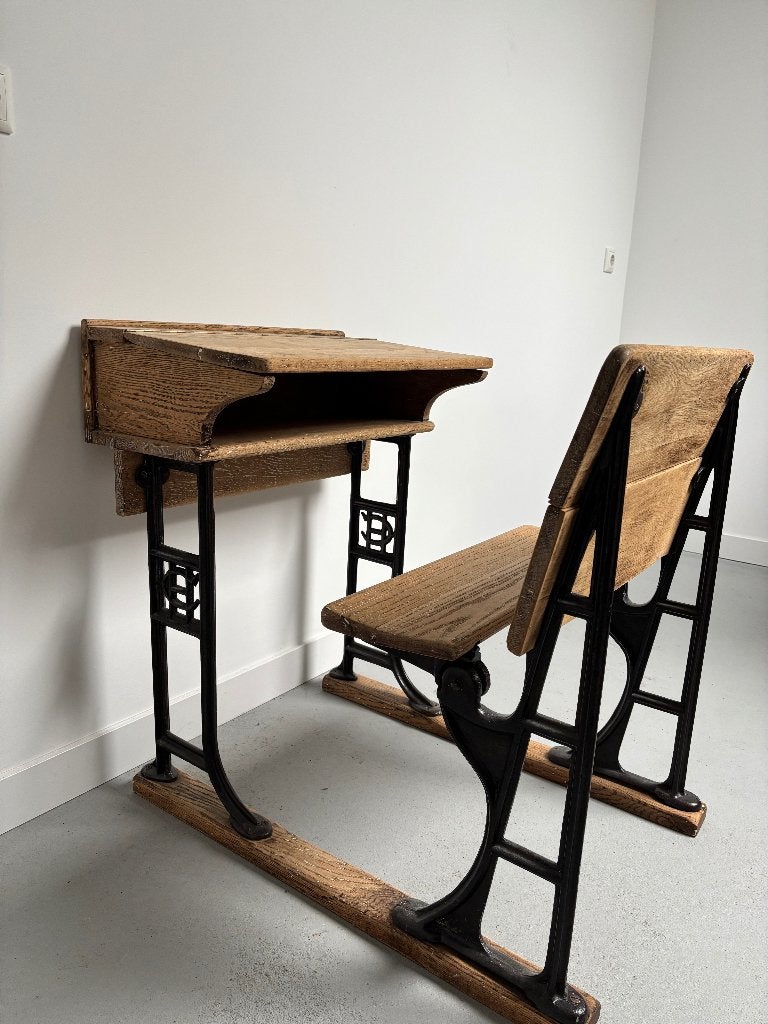 oud school bureau (vintage), Ophalen, Gebruikt, Tafel(s)