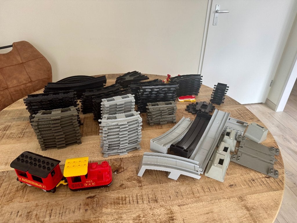 Duplo treinbaan met stoomtrein